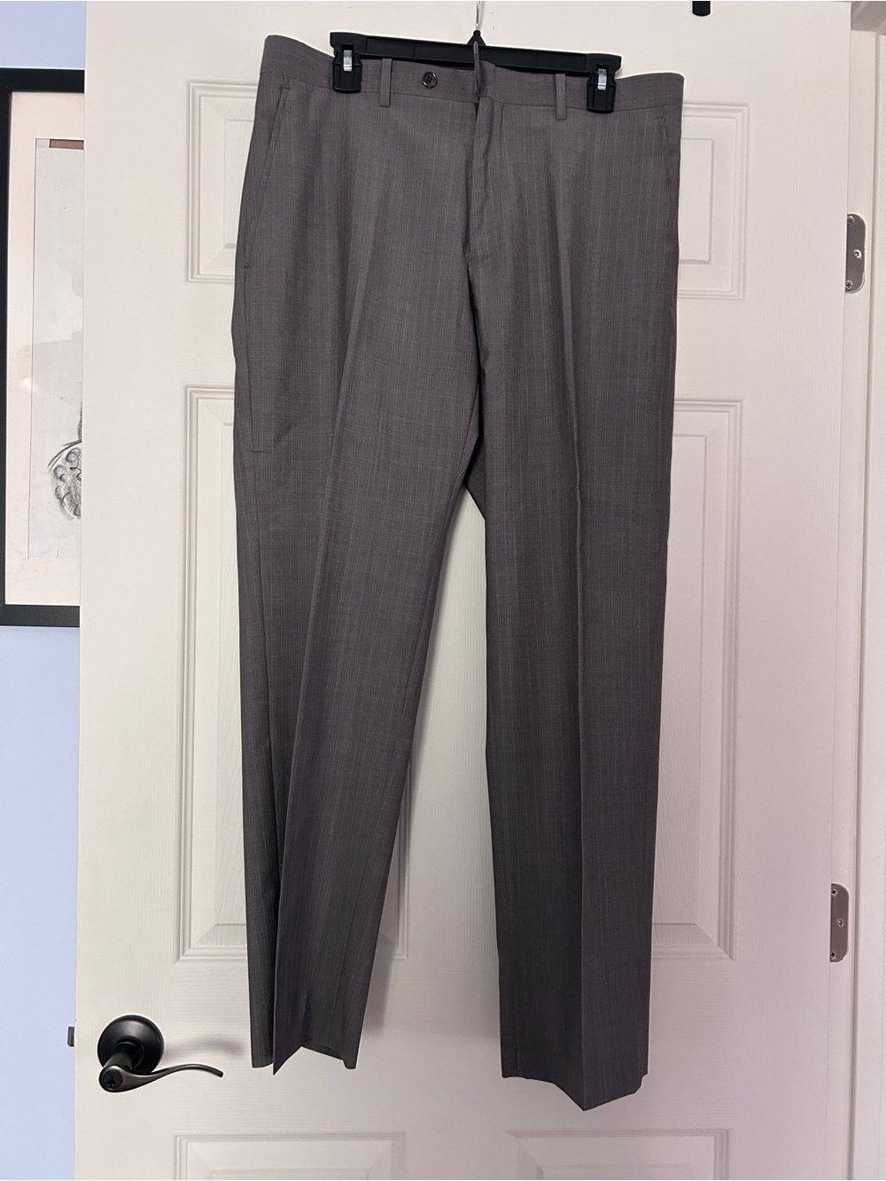 Calvin Klein Men's Charcoal Gray Dress Pants - Tailored Trousers